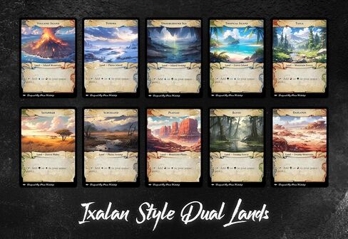 Proxy Cards for MTG, Alternative Custom Art DIY Cards, Ixalan Sytle Dual Lands, Normal in Saudi Arabia