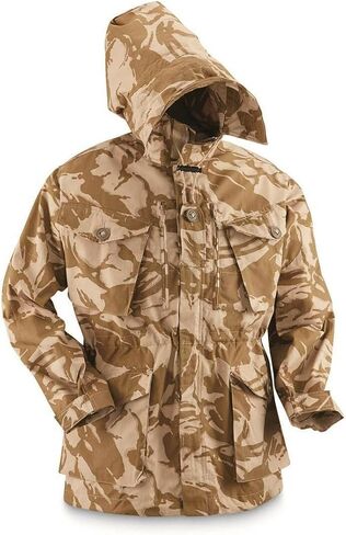 British Army Mens Military Jacket Original Hooded Desert Camouflage Military Surplus Gear Windproof & Breathable in Saudi Arabia