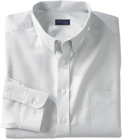KingSize KS Signature Men's Big & Tall Wrinkle-Resistant Oxford Dress Shirt - Big - 18 1/2 35/6, Royal Blue in Kuwait