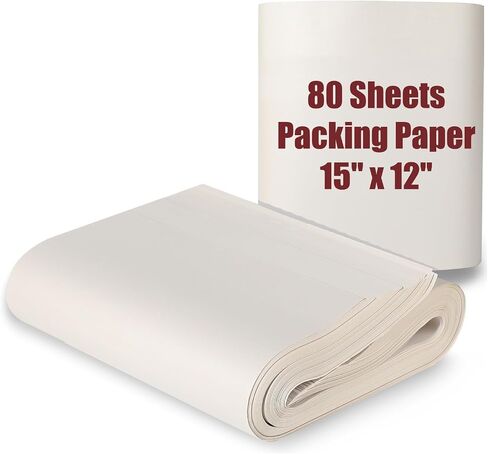 80 Sheets Newsprint Paper, 15"x12" Packing Paper Sheets for Moving Supplies in Saudi Arabia