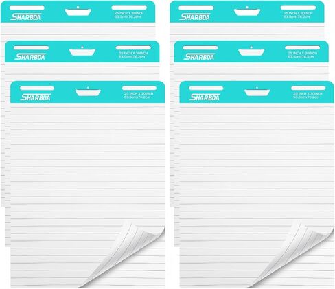 Chart Paper,Sticky Easel Pad for Teachers, 20x23 Inches,Anchor Flip Chart Paper with Lines,Heavyweight Self-Stick Flip Chart Paper, Residue-Free & EasyRemoval, 60 Sheets, 2 Pads in Kuwait