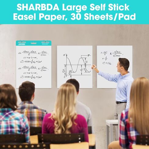 Chart Paper,Sticky Easel Pad for Teachers, 20x23 Inches,Anchor Flip Chart Paper with Lines,Heavyweight Self-Stick Flip Chart Paper, Residue-Free & EasyRemoval, 60 Sheets, 2 Pads in Kuwait