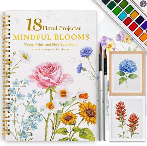Watercolor Workbook for Beginners,18 Vintage Christmas Water Coloring Book,Relaxing & Easy to Paint Water Coloring Book with 24 Colors-Perfect for Gifting to Creativity & Joy for Adults in Saudi Arabia