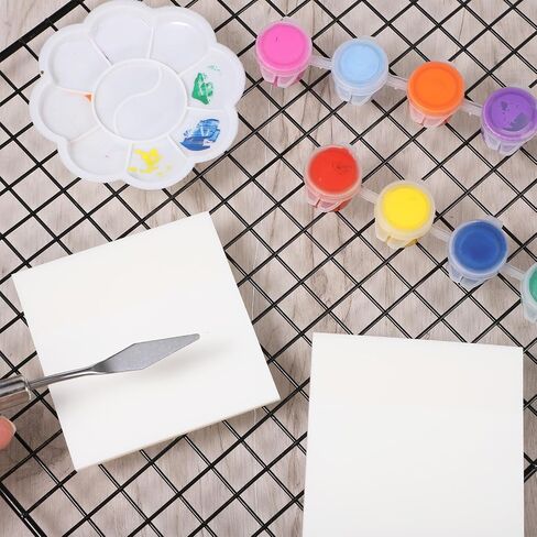 100 Pcs 3 x 3 in Disposable Nail Polish Palette Paper with Stirring Rod in Kuwait