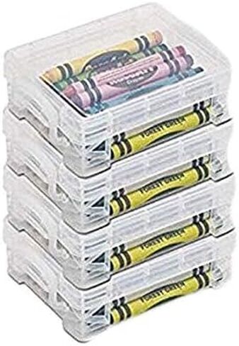 Stackable Crayon Box - Clear (4 Pack) in Saudi Arabia