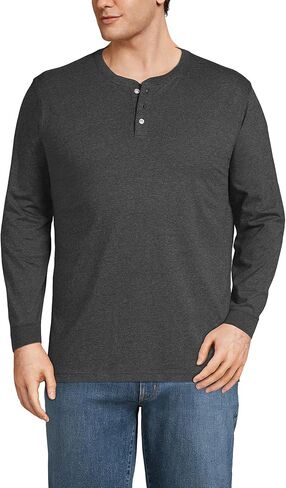 Lands' End Men's Super-T Long Sleeve Henley Shirt in Kuwait