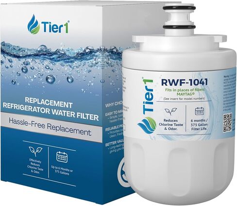 فلتر مياه الثلاجة من Tier1 UKF7003، 4 قطع | بديل لـ Maytag UKF7002AXX، UKF7003AXX، Whirlpool EDR7D1، UKF7002، UKF7001، UKF7001AXX، UKF6001، UKF5001، WSM-1، WF288، فلتر الثلاجة in Kuwait