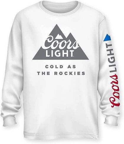 Coors Light Mens Miller Shirt - Coors As Cold As The Rockies Beer Logo Shirt Long Sleeve Shirt in Kuwait