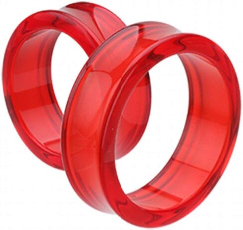 Supersize Basic Acrylic Double Flared Ear Gauge Tunnel Plug in Kuwait