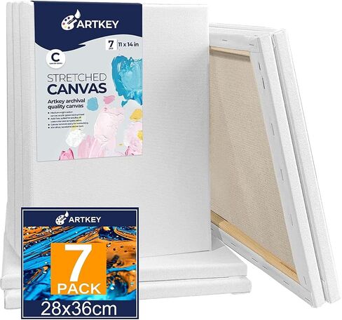 Large Canvases for Painting 36x48 Inch 2-Pack, 12.3 oz Triple Primed Acid-Free 100% Cotton Stretched Canvas, Blank Large Canvas for Oil Paint Acrylics Pouring & Wet Art Media in Saudi Arabia