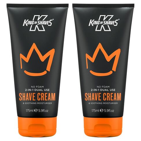 King of Shaves 2-in-1 No Foam Shaving Cream & Daily Moisturising Face Cream for Men 175ml TWIN PACK in Saudi Arabia