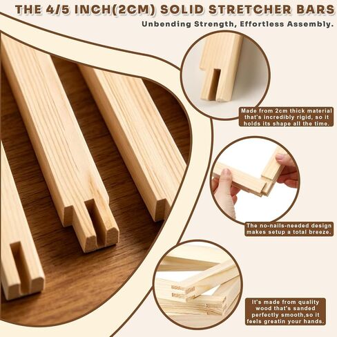 20pcs Needlepoint Stretcher Bars in 5 Sizes with Hammer,Tacks & Remover in Kuwait