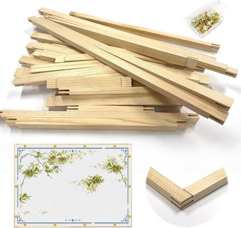 6 Pack 16x20 Inch Canvas Stretcher Bars, DIY Wood Canvas Frame Kit for Oil Painting, Paint by Numbers, Poster, Embroidery Stitch & Needlepoint Art Projects in Saudi Arabia