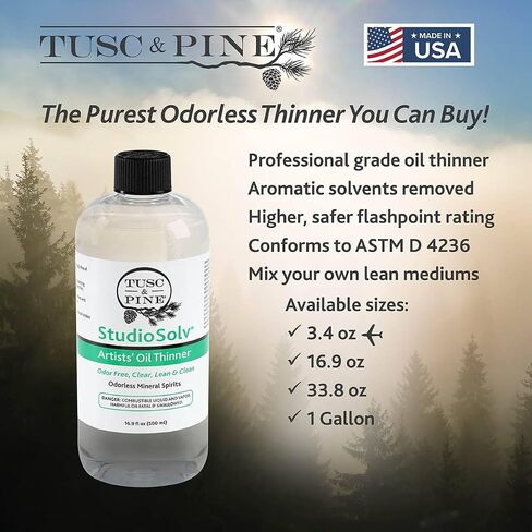 Tusc & Pine StudioSolv™ Odorless Mineral Spirits 16.9oz (500ml) in Saudi Arabia