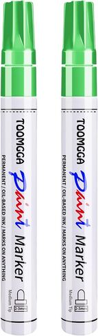 TOOMGGA 2 White Paint Pens Permanent Paint Markers, Oil Based Medium Tip in Kuwait
