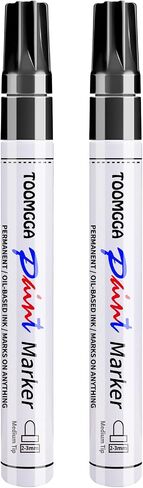 TOOMGGA 2 White Paint Pens Permanent Paint Markers, Oil Based Medium Tip in Kuwait
