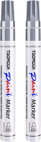 TOOMGGA 2 White Paint Pens Permanent Paint Markers, Oil Based Medium Tip in Kuwait