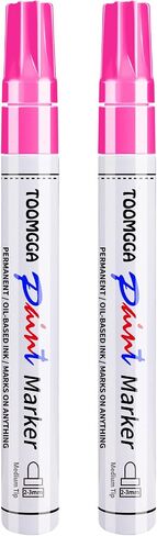 TOOMGGA 2 White Paint Pens Permanent Paint Markers, Oil Based Medium Tip in Kuwait