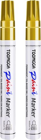 TOOMGGA 2 White Paint Pens Permanent Paint Markers, Oil Based Medium Tip in Kuwait