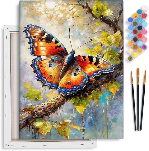 Yezavesu Book Framed Paint by Numbers Kit for Adults 10x 10 inch, Flowers in Saudi Arabia