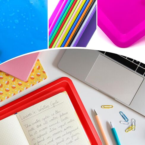 12 Pack Large Stackable Plastic Art Trays,Colorful Stackable Craft Trays in Saudi Arabia