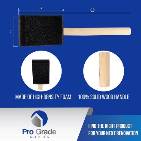 Pro Grade - Foam Brushes - 2 Inch - 48 Piece Poly Foam Brush Set in Saudi Arabia