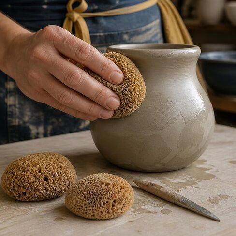 Natural Sea Sponges 10pk for Artists, 2"-4" Unbleached, Painting & Crafts in Kuwait