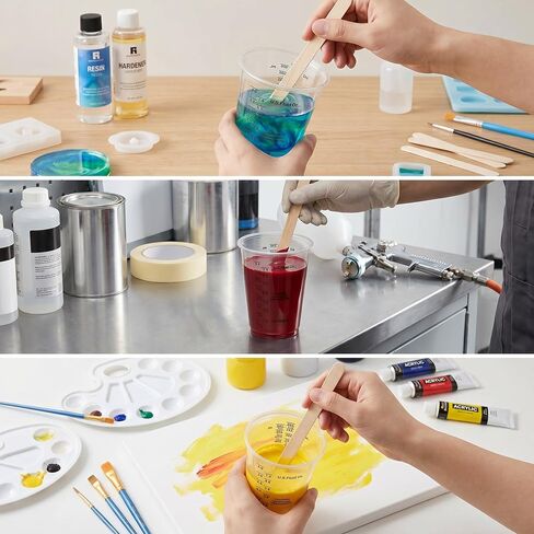 10PCS 8oz Paint Mixing Cups, Disposable Epoxy Resin Cups with Stir Sticks in Saudi Arabia