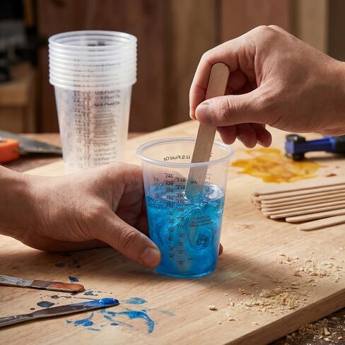 10PCS 8oz Paint Mixing Cups, Disposable Epoxy Resin Cups with Stir Sticks in Saudi Arabia