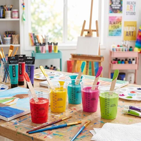 10PCS 8oz Paint Mixing Cups, Disposable Epoxy Resin Cups with Stir Sticks in Saudi Arabia