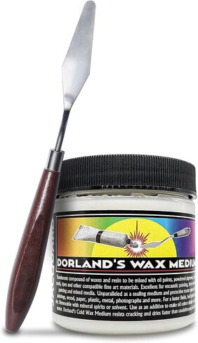 Jacquard 4 oz Dorlands Wax Medium for Watercolor Bundled with Palette Knife in Saudi Arabia