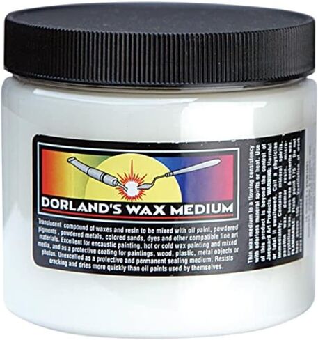 Jacquard Dorlands Wax - 16 Ounce - Versatile Pure Wax and Damar Resin - Protective Topcoat for Sealing and Finishing in Kuwait