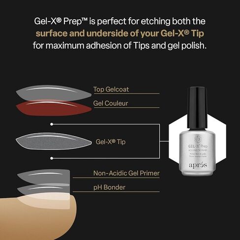 APRÉS Gel-X Prep Acid-Free Tip Primer 15 ml, Nail Tip Etching Prep for Improved Adhesion in Saudi Arabia