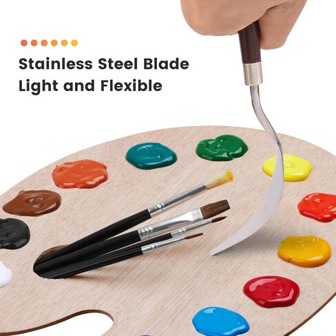 10PCS Palette Knife, Stainless Steel Painting Knife Set, Flexible Spatula Pallet Knife, Metal Artist Knives, Oil Painting Accessories Color Mixing Scraper for Oil, Canvas, Acrylic Painting By CUALORK in Kuwait