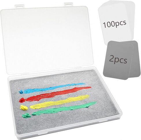 Stay Wet Palette for Acrylic Painting, Wet Pallets for Painting Miniatures Include Wet Pallete Tray, 2 Pcs Sponges and 100 Pcs Hydro Paper to Keep Paint Stay Wet in Saudi Arabia