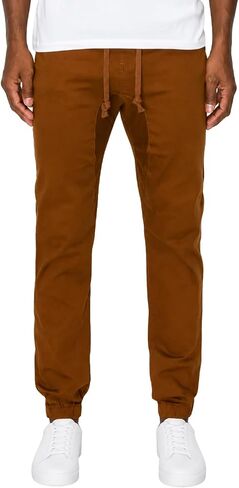 Victorious Men's Joggers Twill Pants JG804 - Dark Dark Wheat - Large in Kuwait