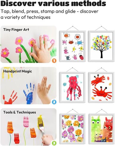 JUPITEARTH 28 PCS Finger Paint, Washable Paint for Todllers 60ml in Saudi Arabia