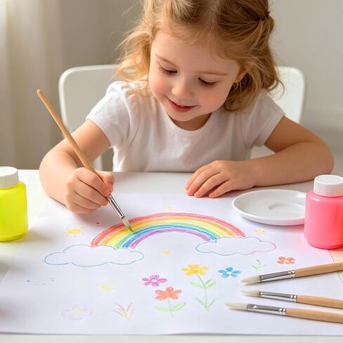 ARTME Washable Paint for Kids, 14 Colors x 2 oz Finger Paint with 3 Brushes in Kuwait