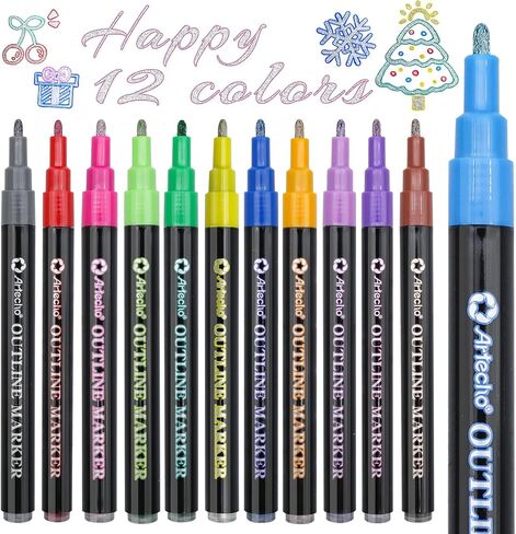 Artecho 72 Colors Dual Tip Markers for Adult Coloring Books with Bag in Saudi Arabia