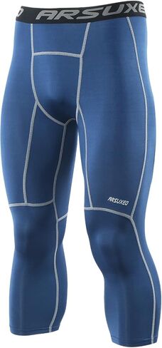 ARSUXEO Men's 3/4 Running Compression Tights Capri Pants K75 in Kuwait