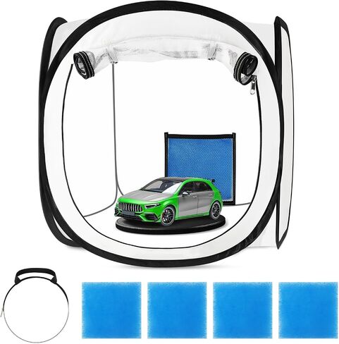 Pop Up Paint Booth 17x17x17 Inch Portable Airbrush Spray Tent with Mesh Door and Mesh Window for Models, Furniture, Auto Parts and Other Items Painting Works in Saudi Arabia
