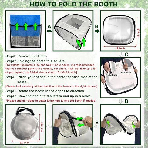 Pop Up Paint Booth 17x17x17 Inch Portable Airbrush Spray Tent with Mesh Door and Mesh Window for Models, Furniture, Auto Parts and Other Items Painting Works in Saudi Arabia