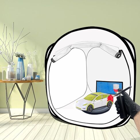 Pop Up Paint Booth 17x17x17 Inch Portable Airbrush Spray Tent with Mesh Door and Mesh Window for Models, Furniture, Auto Parts and Other Items Painting Works in Saudi Arabia
