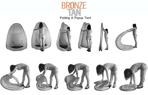 Bronze Tan Portable Pop Up Spray Tan Tent Booth with Carrying Case, Black in Saudi Arabia