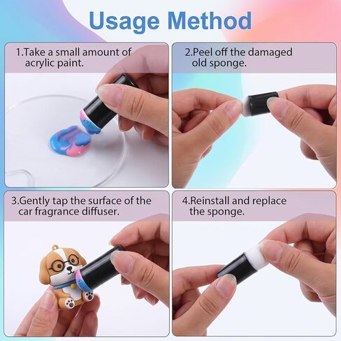 30PCS Finger Sponges Daubers Set, Sponge Head Finger Painting Sponge in Kuwait
