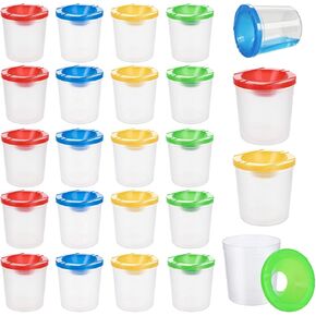 24 Pcs No Spill Paint Cups with Lids for Kids Paint Water Cup for Painting in Saudi Arabia