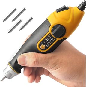 UTOOL 24W Handheld Engraver Pen with 1 Stencil, 4 Bits for Wood Metal Glass in Kuwait