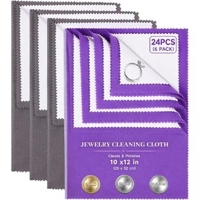Bonison 3 Pack Large Silver Polishing Cloth – 10"x12" Jewelry Cleaning Cloth & Multi-Layer Jewelry Polishing Cloth for Silver, Gold, Diamond, Platinum, Coins, Watches, Gemstones（Gray） in Kuwait