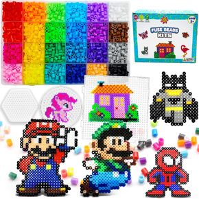 FUNZBO 23000 5mm Fuse Beads Kit for Craft Gifts - 22 Colors | 106 Patterns in Saudi Arabia