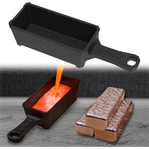 Nelyrho 100 Troy Ounce Cast Iron Ingot Mold with Handle for Metal Casting in Saudi Arabia